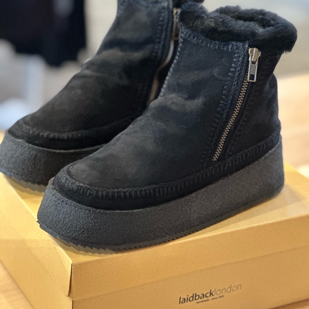 Laidback London Black Ankle Boots